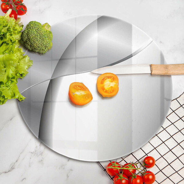 Deska kuchenna szklana Srebrna abstrakcja metalu