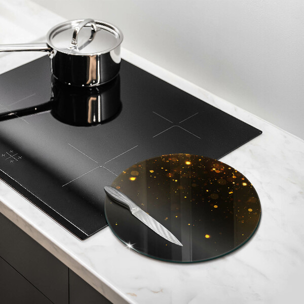 Deska kuchenna szklana Złoty brokat