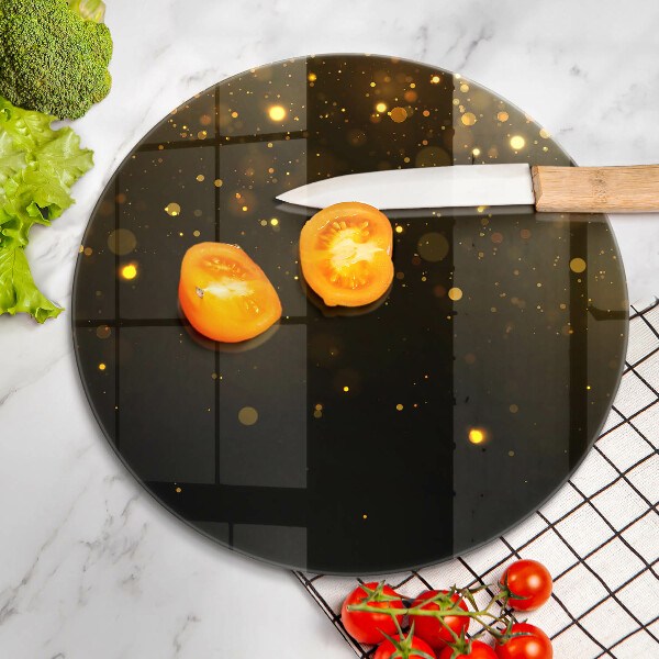 Deska kuchenna szklana Złoty brokat