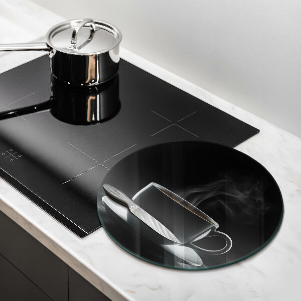 Deska kuchenna szklana Gorąca filiżanka kawy