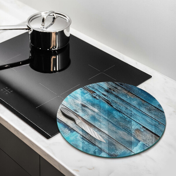 Deska kuchenna szklana Niebieskie stare deski