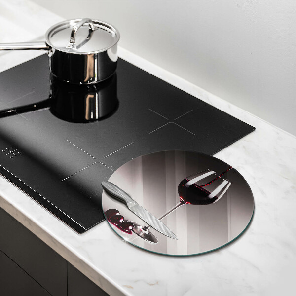 Deska kuchenna szklana Kieliszek i winogrona