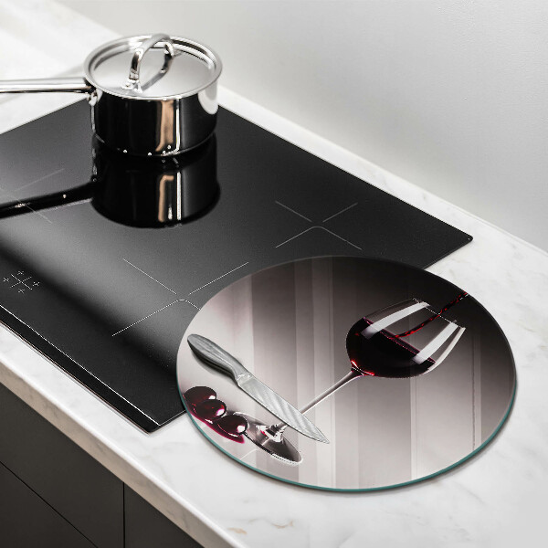 Deska kuchenna szklana Kieliszek i winogrona