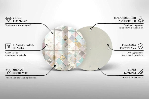 Deska kuchenna szklana Pastelowa kompozycja