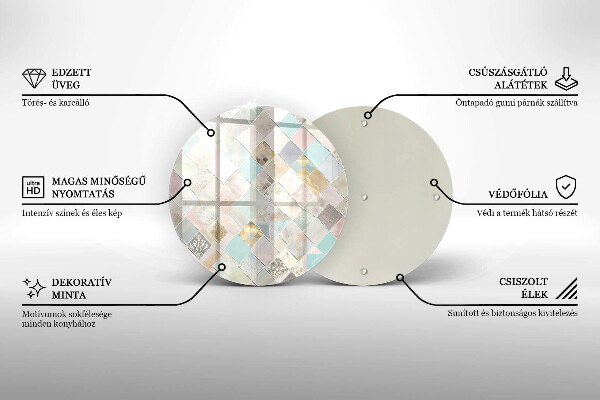 Deska kuchenna szklana Pastelowa kompozycja