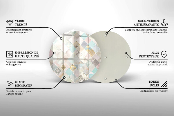 Deska kuchenna szklana Pastelowa kompozycja