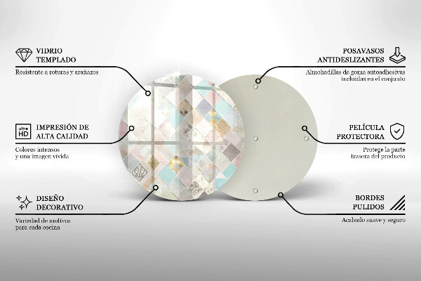 Deska kuchenna szklana Pastelowa kompozycja