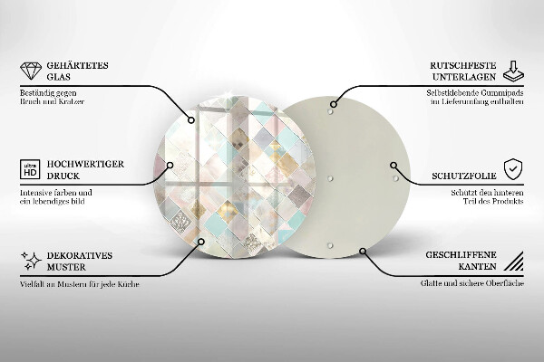 Deska kuchenna szklana Pastelowa kompozycja