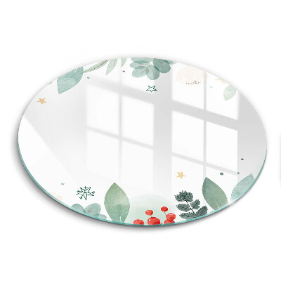 Deska kuchenna szklana Akwarele liście