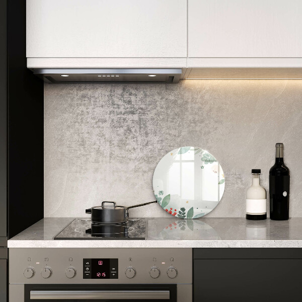 Deska kuchenna szklana Akwarele liście