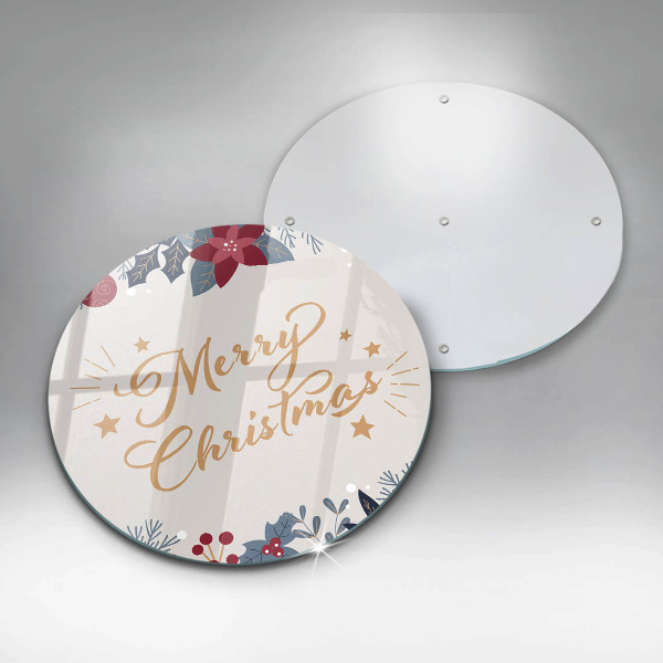 Deska kuchenna szklana Napis Merry Christmas