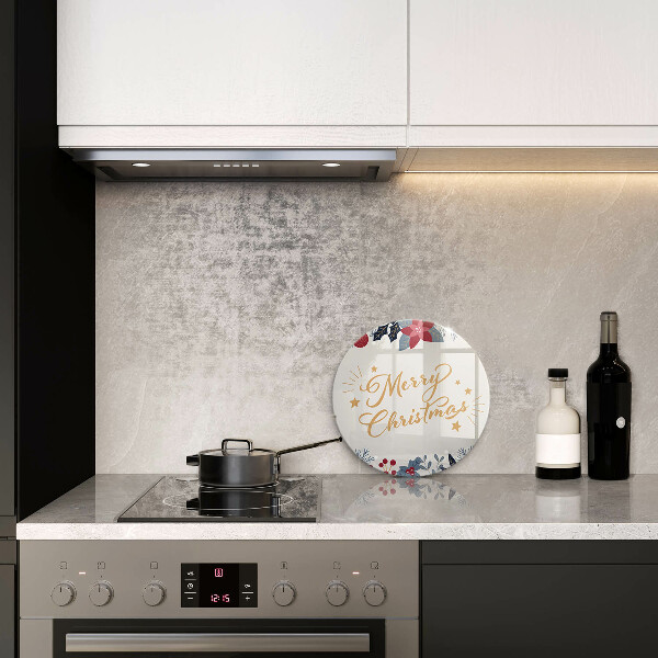 Deska kuchenna szklana Napis Merry Christmas