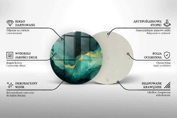 Deska kuchenna szklana Butelkowa zieleń