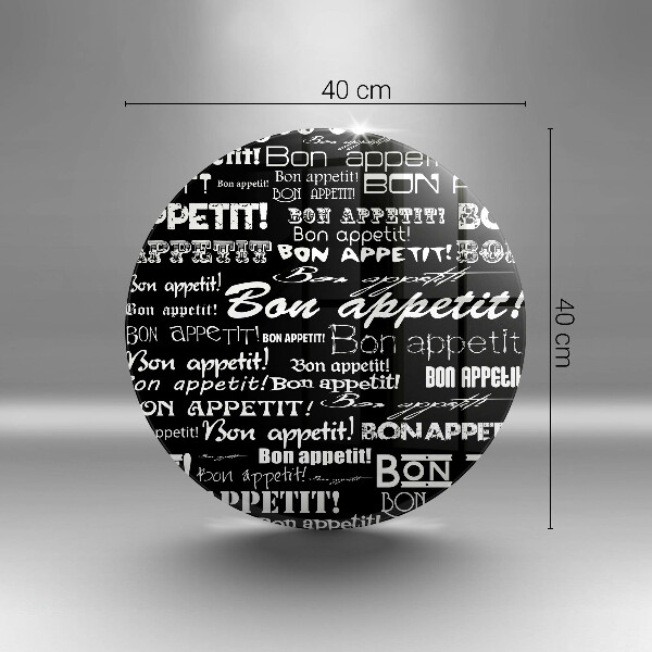 Deska kuchenna szklana Kuchnia napisy Bon appetit