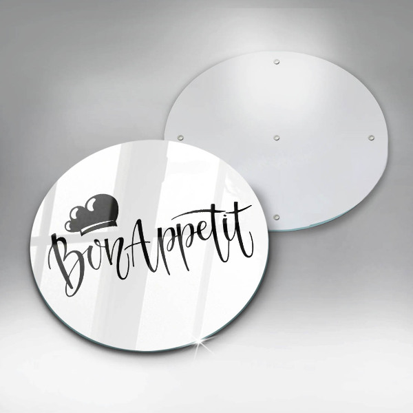 Deska kuchenna szklana Napis Bon Appetit
