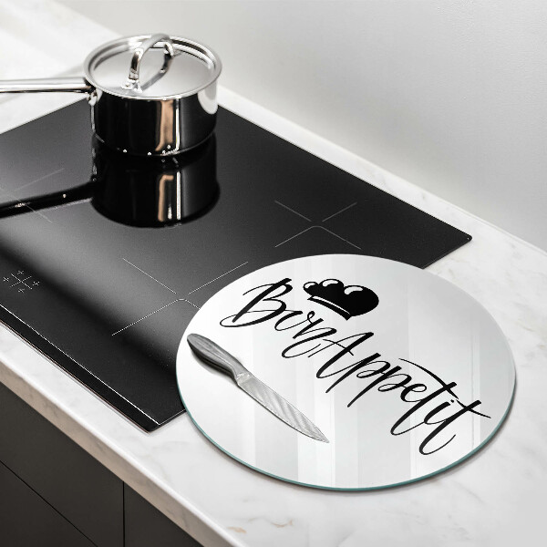 Deska kuchenna szklana Napis Bon Appetit