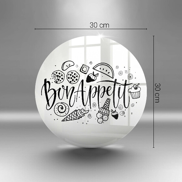 Deska kuchenna szklana Napis Bon Appetit