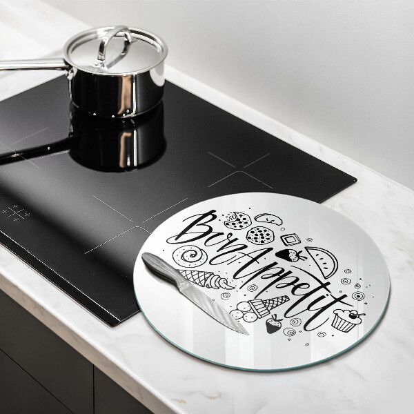 Deska kuchenna szklana Napis Bon Appetit
