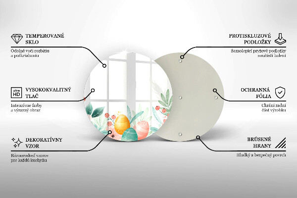 Deska kuchenna szklana Wielkanocne pisanki