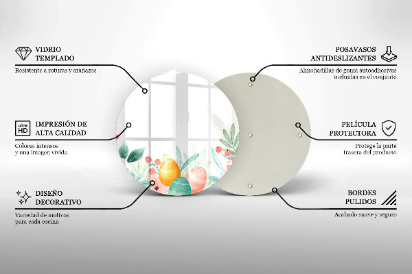 Deska kuchenna szklana Wielkanocne pisanki
