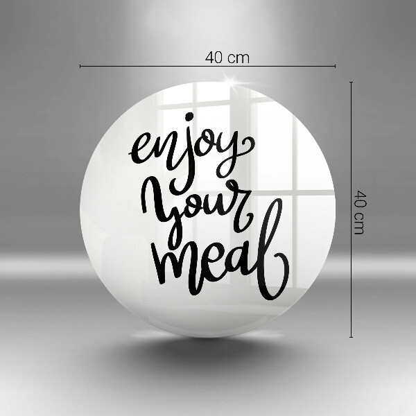 Szklana deska kuchenna Napis Enjoy yout meal