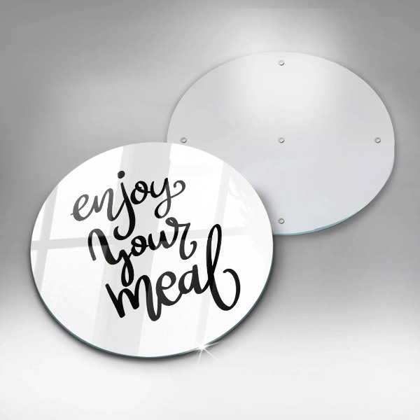 Szklana deska kuchenna Napis Enjoy yout meal