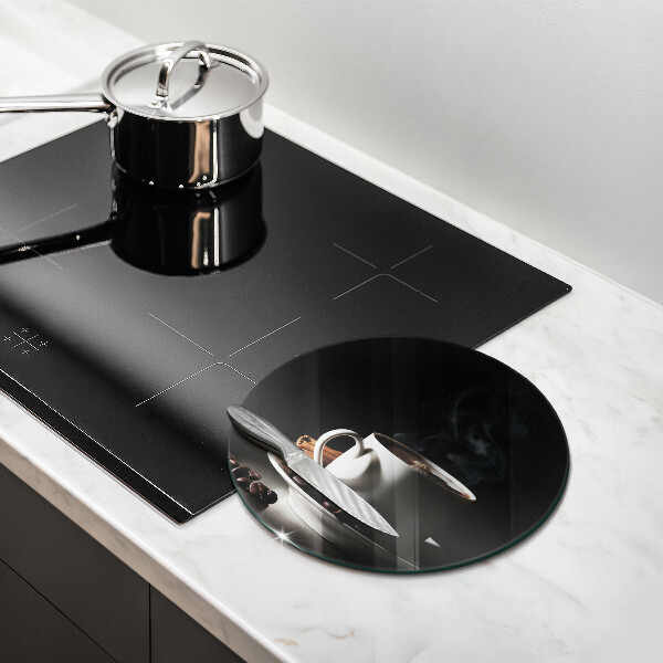 Deska kuchenna szklana Filiżanka gorącej kawy