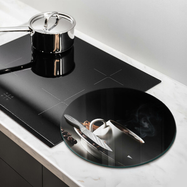 Deska kuchenna szklana Filiżanka gorącej kawy