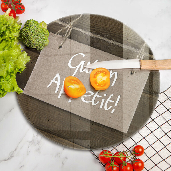 Deska kuchenna szklana Deski napis Guten Apetit