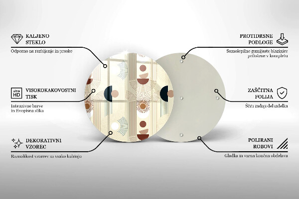 Deska kuchenna szklana Geometria boho kształty