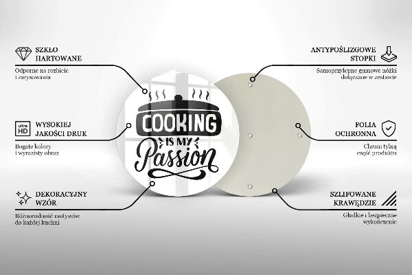 Deska kuchenna szklana Cooking is my passion