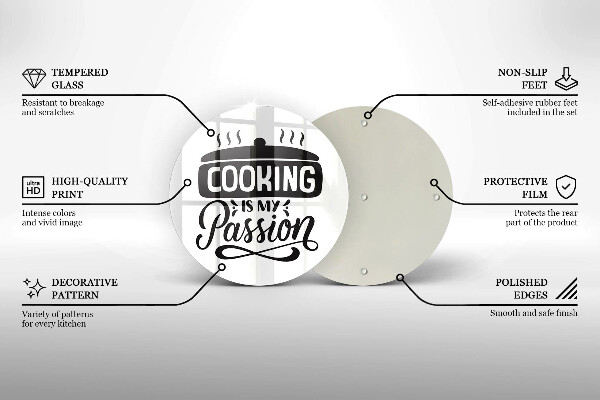 Deska kuchenna szklana Cooking is my passion