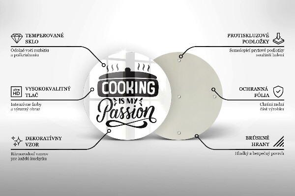 Deska kuchenna szklana Cooking is my passion