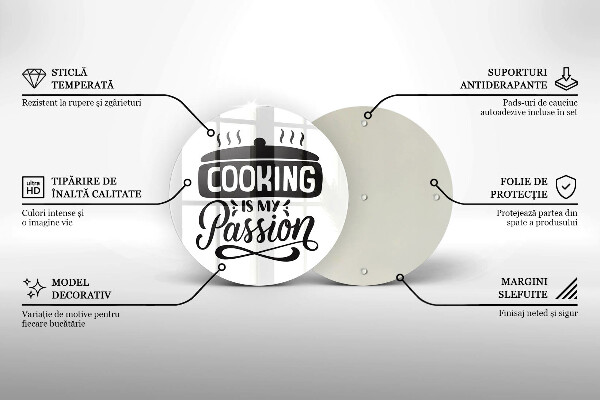 Deska kuchenna szklana Cooking is my passion