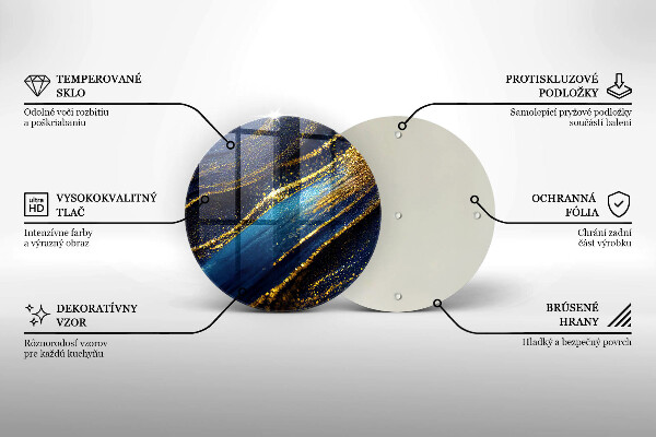 Szklana deska kuchenna Granatowa abstrakcja
