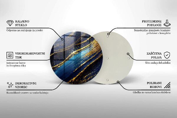 Szklana deska kuchenna Granatowa abstrakcja