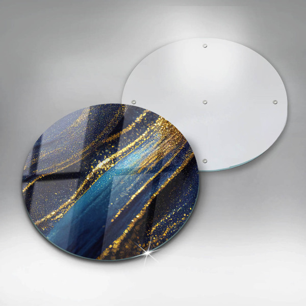 Szklana deska kuchenna Granatowa abstrakcja