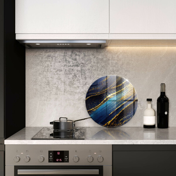 Szklana deska kuchenna Granatowa abstrakcja