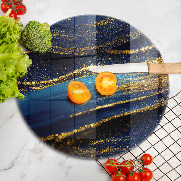 Szklana deska kuchenna Granatowa abstrakcja