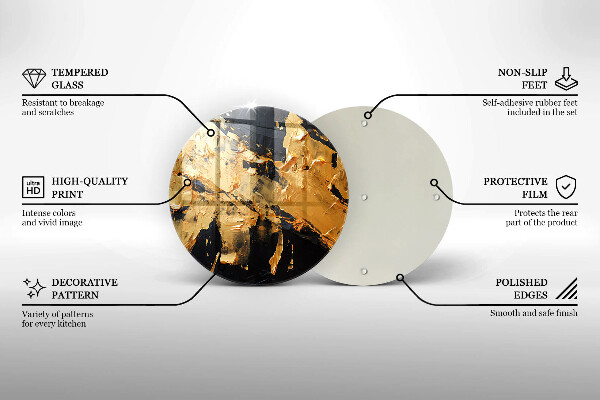 Szklana deska kuchenna Elegancka tekstura farby