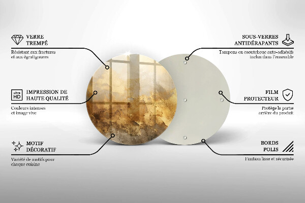 Szklana deska kuchenna Bogata tekstura