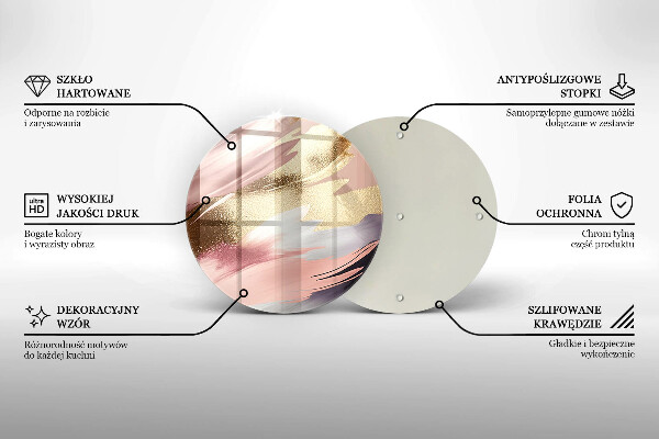 Szklana deska kuchenna Pastelowe plamy