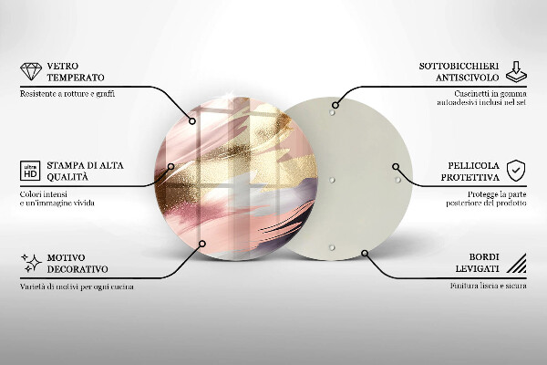 Szklana deska kuchenna Pastelowe plamy
