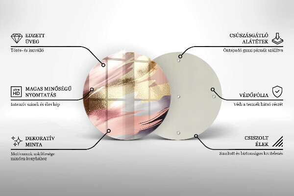 Szklana deska kuchenna Pastelowe plamy