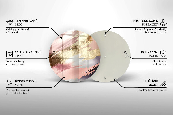 Szklana deska kuchenna Pastelowe plamy
