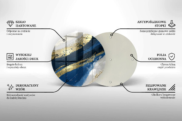 Szklana deska kuchenna Tekstura ze złotem