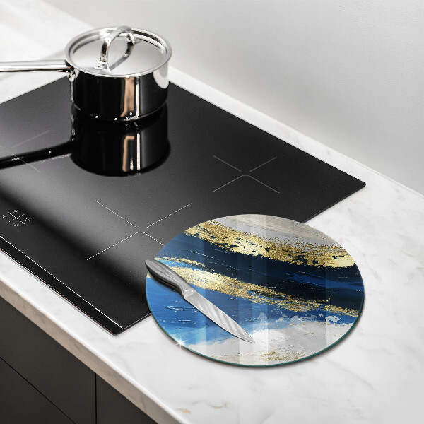 Szklana deska kuchenna Tekstura ze złotem