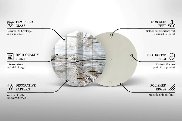 Szklana deska kuchenna Jasna struktura drewna