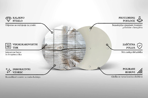 Szklana deska kuchenna Jasna struktura drewna