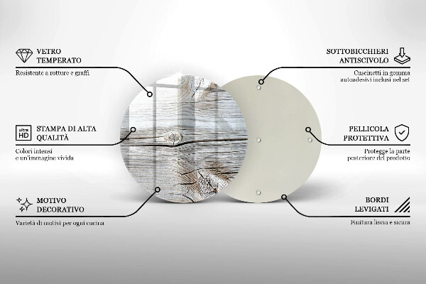 Szklana deska kuchenna Jasna struktura drewna